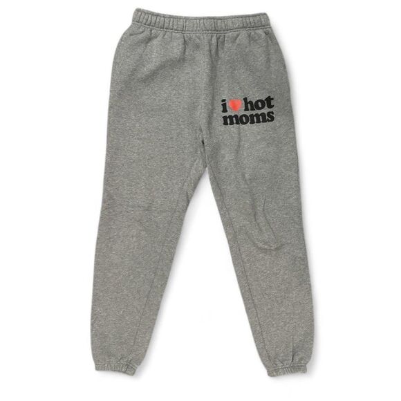 Danny Duncan I Love Hot Moms Sweatpants Joggers Sz L Gray Funny Lounge Pants - Picture 1 of 10